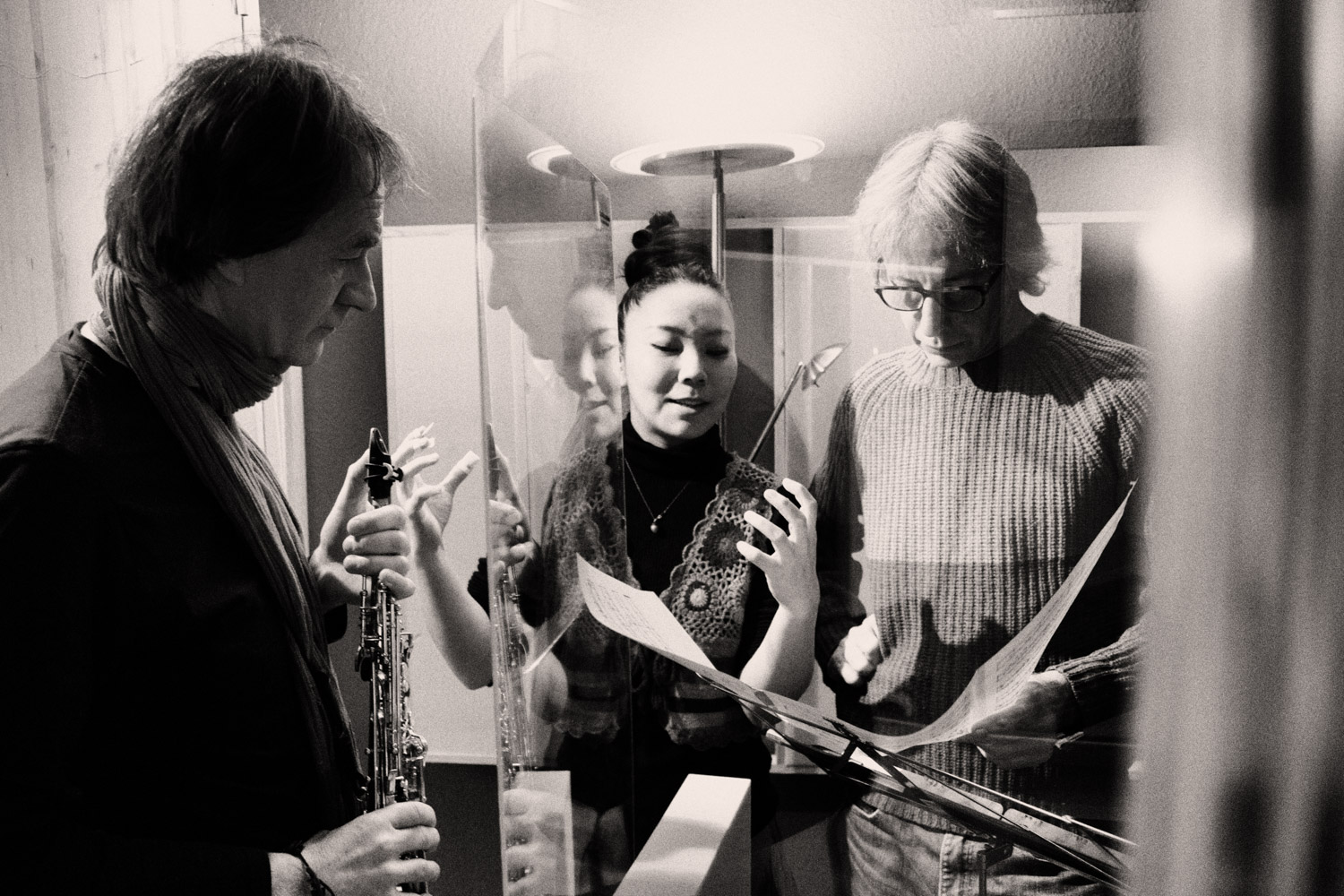 Karin Nakagawa, Hans Tutzer & Paolino Dalla Porta recording "Tamayura"